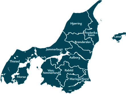 MIKAP dækker hele Region Nordjylland og alle kommuner: Hjørring, Frederikshavn, Brønderslev, Jammerbugt, Aalborg, Thisted, Morsø, Vesthimmerland, Rebild samt Mariager Fjord